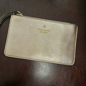 Kate Spade Rose Gold Metallic Wristlet